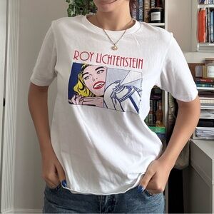 Uniqlo White Pop Art Graphic Tee